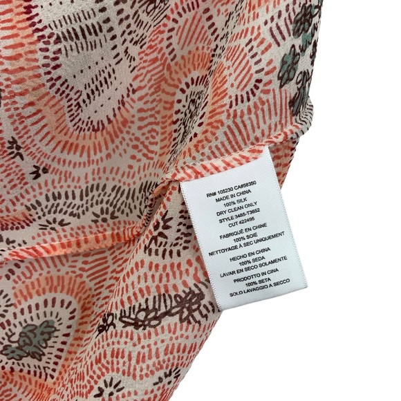 JOIE Silk Tank Top Flowy V-Neck Paisley Print D8 - Picture 8 of 8